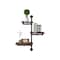 Armen Living 30" Orton Industrial Pine Wood Floating Wall Shelf in Gray and Walnut Finish LCORSH30 - alternate 1